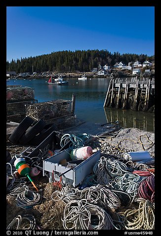 Lobster fishing harbor. Stonington, Maine, USA (color)