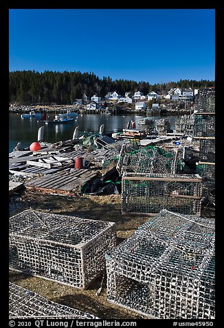 Lobster traps. Stonington, Maine, USA