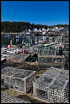 Lobster traps. Stonington, Maine, USA