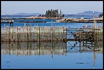 Water fence and islets. Stonington, Maine, USA