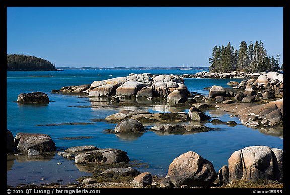 Boulders, Penobscot Bay. Stonington, Maine, USA