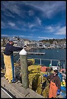 Commercial lobstermen. Stonington, Maine, USA (color)
