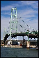 Suspension bridge between Little Deer Isle and mainland. Maine, USA