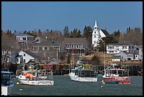 Lobster fleet and traditional village. Corea, Maine, USA ( color)