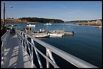 Ramp and harbor. Isle Au Haut, Maine, USA (color)