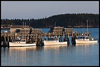 Lobster boats and wharf. Stonington, Maine, USA ( color)