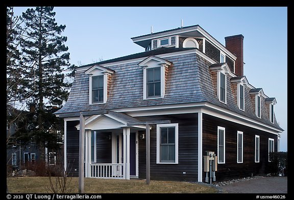 Historic house in federal style. Stonington, Maine, USA