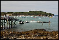 Harbor and Bar Island. Bar Harbor, Maine, USA ( color)