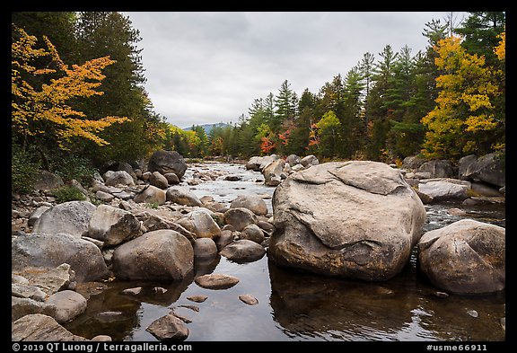Wassatotaquoik Stream at Orin Falls. Katahdin Woods and Waters National Monument, Maine, USA (color)