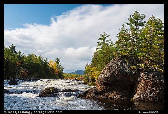 Haskell Rock Pitch, and Haskell Rock. Katahdin Woods and Waters National Monument, Maine, USA (color)