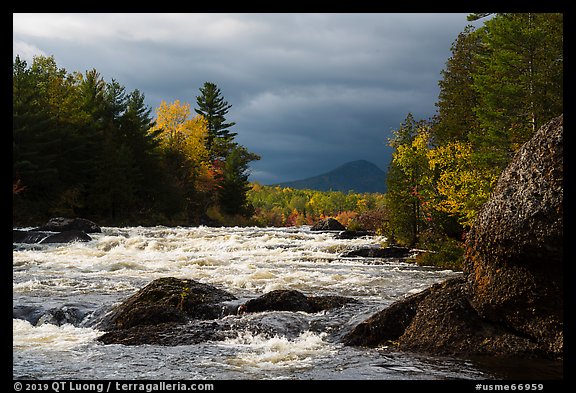 Bald Mountain and Haskell Rock Pitch under stormy skies. Katahdin Woods and Waters National Monument, Maine, USA