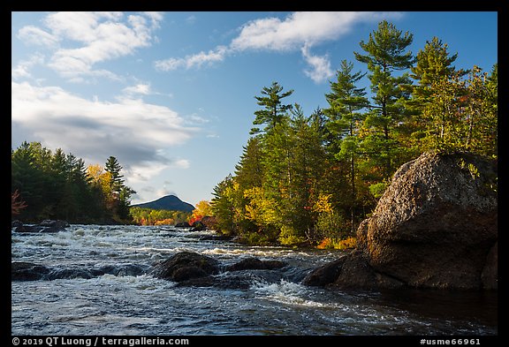 Bald Mountain and Haskell Rock, East Branch Penobscot River. Katahdin Woods and Waters National Monument, Maine, USA