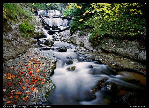 Sable falls in autumn, Pictured Rocks National Lakeshore. Upper Michigan Peninsula, USA (color)