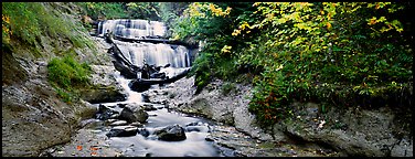 Waterfall in autumn. Upper Michigan Peninsula, USA (Panoramic color)