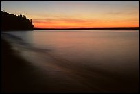 Sunset over Lake Superior, Pictured Rocks National Lakeshore. Upper Michigan Peninsula, USA (color)