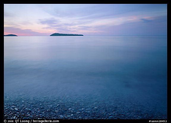 Islands in Lake Superior at dawn. Minnesota, USA
