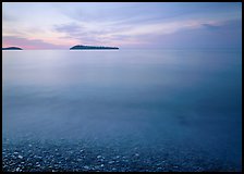 Islands in Lake Superior at dawn. Minnesota, USA ( color)