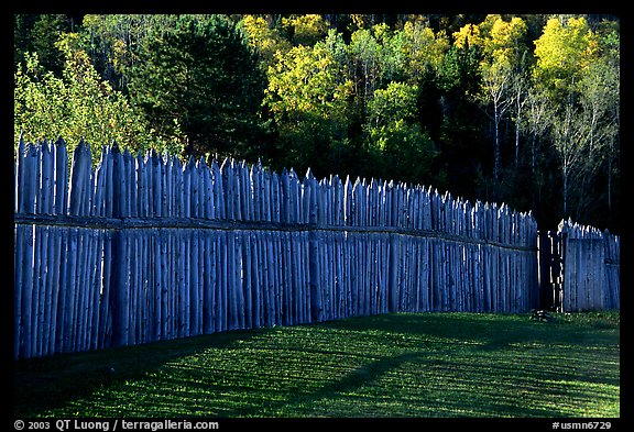 Fence, Grand Portage National Monument. Minnesota, USA (color)