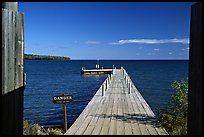 Pier on Lake Superior, Grand Portage National Monument. Minnesota, USA ( color)