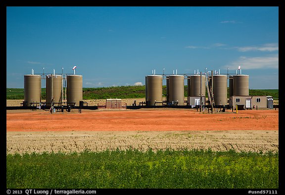 Oil tanks. North Dakota, USA