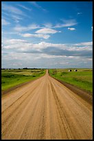 Gravel road. North Dakota, USA (color)