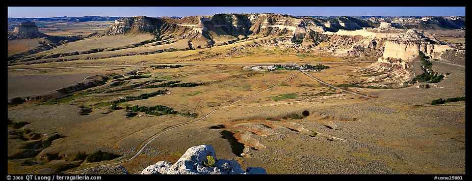 Valley and cliffs,  Scotts Bluff National Monument. Nebraska, USA