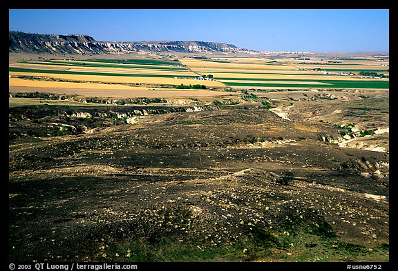 Plains seen from Scotts Bluff. Scotts Bluff National Monument. South Dakota, USA