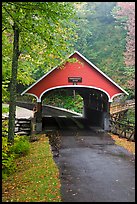 Pemigewasset River covered bridge, Franconia Notch State Park. New Hampshire, USA ( color)