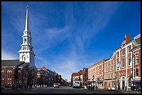 Market Square and church. Portsmouth, New Hampshire, USA ( color)