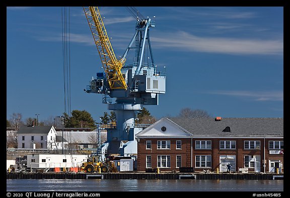 Crane, Naval Shipyard. Portsmouth, New Hampshire, USA (color)