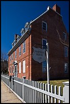 Warner house and fence. Portsmouth, New Hampshire, USA (color)