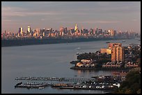 New York City seen from New Jersey, early morning. NYC, New York, USA