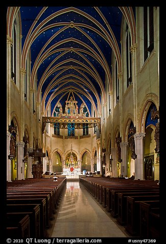 Church interior. NYC, New York, USA