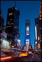 One Times Square at dusk. NYC, New York, USA (color)