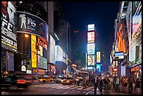 The Great White Way (Times Square) at night. NYC, New York, USA (color)