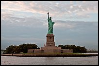 Liberty Island with Statue of Liberty. NYC, New York, USA ( color)