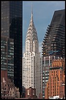 Chrysler Building from Roosevelt Island. NYC, New York, USA (color)