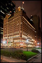 Plaza Hotel at night. NYC, New York, USA ( color)