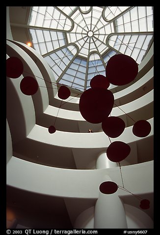 Interior of the Guggenheim Museum. NYC, New York, USA