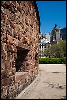 Sandstone wall, Castle Clinton National Monument. NYC, New York, USA ( color)