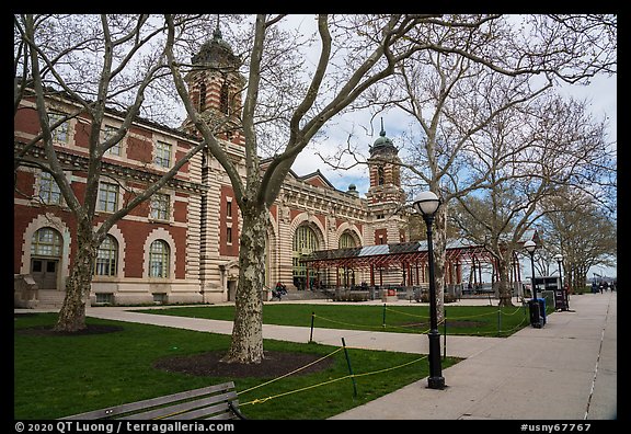 Main building, Ellis Island, Statue of Liberty National Monument. NYC, New York, USA (color)