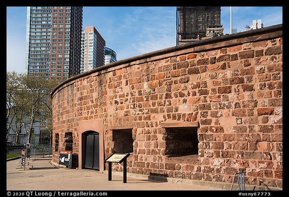 Circular fort, Castle Clinton National Monument. NYC, New York, USA (color)