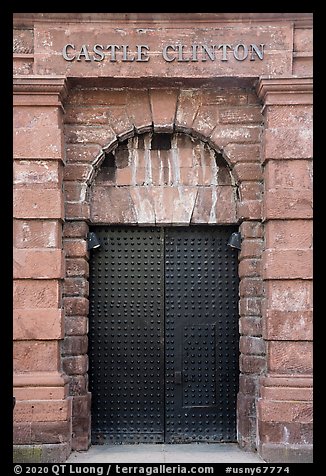 Main door, Castle Clinton National Monument. NYC, New York, USA (color)