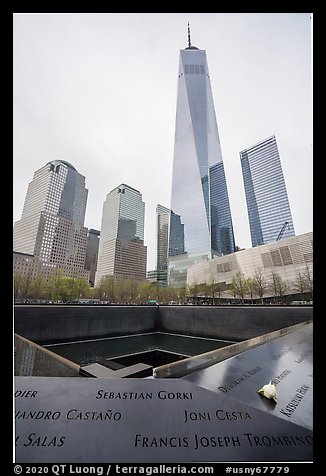 9/11 Memorial and World Trade Center. NYC, New York, USA (color)