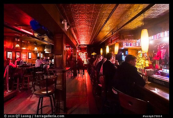 Inside Stonewall Inn, Stonewall National Monument. NYC, New York, USA (color)