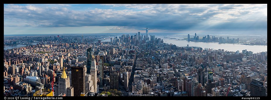 Manhattan with Freedom Tower from Empire State Building. NYC, New York, USA