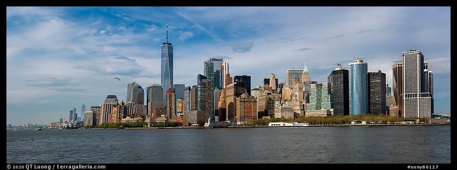 Lower Manhattan skyline. NYC, New York, USA (color)