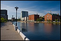 Riverside quay and walkway. Providence, Rhode Island, USA