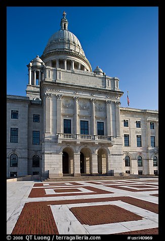 Front of Capitol of the state of Rhode Island. Providence, Rhode Island, USA