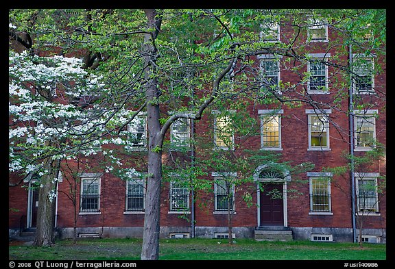 Hope College (1822), Brown University campus. Providence, Rhode Island, USA (color)